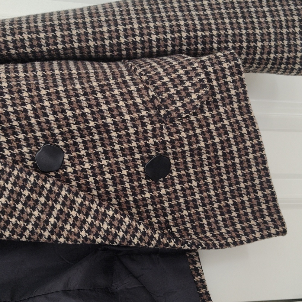 ASTR the label Manhattan Cropped Blazer Hazelnut‎ Houndstooth Size M - Picture 11 of 16